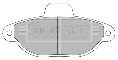 BORG & BECK Комплект тормозных колодок, дисковый тормоз BBP2428